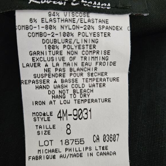 Simon Chang Designer Black Shift Dress Wearable Art Mesh Lace Shoulders Size 8 - Picture 10 of 10